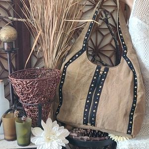 MONA B LARGE STUDS AND RIBBON MULTI HANDBAG